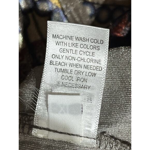 Unity World Wear Velvet Top Tunic Womens XL Floral Pullover Boho Artsy Hippie - Picture 10 of 11